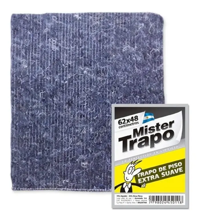 Trapo De Piso Mr Trapo Gris (48 X 62 cm)